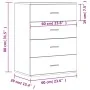 Aparador de madera de ingeniería roble ahumado 60x39x80 cm by , Sideboards - Ref: Foro24-840531, Price: 99,58 €, Discount: %