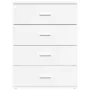 Aparador de madera de ingeniería blanco 60x39x80 cm by , Sideboards - Ref: Foro24-840527, Price: 103,26 €, Discount: %