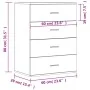 Aparador de madera de ingeniería blanco 60x39x80 cm by , Sideboards - Ref: Foro24-840527, Price: 103,26 €, Discount: %