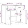 Aparador de madera de ingeniería gris Sonoma 79x38x80 cm von , Sideboards - Ref: Foro24-840525, Preis: 119,12 €, Rabatt: %