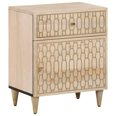 Mesita de noche madera maciza de mango 50x33x60 cm | Foro24.es | Tu tienda online para hogar, jardín y más Foro24.es