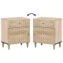 Mesita de noche madera maciza de mango 50x33x60 cm | Foro24.es | Tu tienda online para hogar, jardín y más Foro24.es