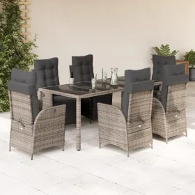 Set comedor jardín 9 pzas y cojines ratán sintético gris von , Gartensets - Ref: Foro24-3213331, Preis: 1,00 €, Rabatt: %