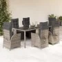 Set comedor jardín 9 pzas y cojines ratán sintético gris von , Gartensets - Ref: Foro24-3213331, Preis: 1,00 €, Rabatt: %
