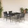 Set comedor de jardín 5 pzas cojines ratán sintético gris claro de , Conjuntos de jardín - Ref: Foro24-3212169, Precio: 502,7...