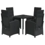 Set de muebles jardín 5 pzas con cojines ratán sintético negro by , Garden sets - Ref: Foro24-3212321, Price: 544,58 €, Disco...