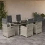 Set comedor jardín 7 pzas y cojines ratán sintético gris claro by , Garden sets - Ref: Foro24-3212266, Price: 952,23 €, Disco...