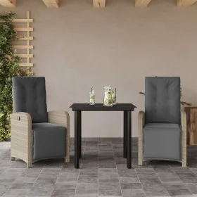 Sillas y mesita de jardín 3 piezas ratán sintético cojín gris von , Gartensets - Ref: Foro24-3212605, Preis: 362,65 €, Rabatt: %