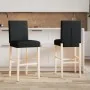 Taburetes altos 2 uds madera maciza de caucho y tela | Foro24.es | Tu tienda online para hogar, jardín y más Foro24.es