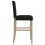 Taburetes altos 2 uds madera maciza de caucho y tela | Foro24.es | Tu tienda online para hogar, jardín y más Foro24.es
