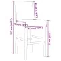 Taburetes altos 2 uds madera maciza de caucho y tela | Foro24.es | Tu tienda online para hogar, jardín y más Foro24.es