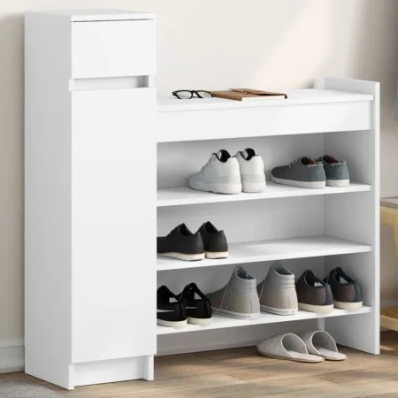 Mueble zapatero madera de ingeniería blanco 100,5x28x100 cm von , Schuhregale und Schuhorganisatoren - Ref: Foro24-840422, Pr...