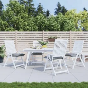 Cojines de silla de jardín 4 uds tela gris