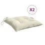 Cojines de silla de jardín 2 uds tela Oxford crema 50x50x7 cm von , Kissen für Stühle und Sofas - Ref: Foro24-361513, Preis: ...