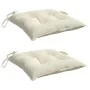 Cojines de silla de jardín 2 uds tela Oxford crema 50x50x7 cm von , Kissen für Stühle und Sofas - Ref: Foro24-361513, Preis: ...