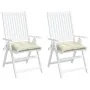 Cojines de silla de jardín 2 uds tela Oxford crema 50x50x7 cm von , Kissen für Stühle und Sofas - Ref: Foro24-361513, Preis: ...