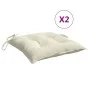 Cojines de silla de jardín 2 uds tela Oxford crema 40x40x7 cm by , Cushions for chairs and sofas - Ref: Foro24-361456, Price:...