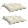 Cojines de silla de jardín 2 uds tela Oxford crema 40x40x7 cm by , Cushions for chairs and sofas - Ref: Foro24-361456, Price:...