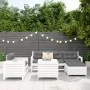 Juego de sofás de jardín 7 pzas madera maciza de pino blanco de , Conjuntos de jardín - Ref: Foro24-3250533, Precio: 555,57 €...