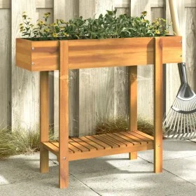 Jardinera arriate madera maciza de acacia 90x30x75 cm by , Pots and planters - Ref: Foro24-366499, Price: 97,95 €, Discount: %