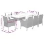 Set comedor de jardín 9 pzas con cojines ratán sintético beige by , Garden sets - Ref: Foro24-3211968, Price: 1,00 €, Discoun...