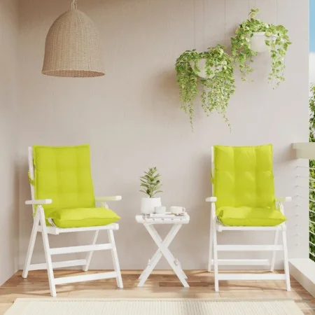 Cojines para silla respaldo bajo 2 uds tela Oxford verde brillo by , Cushions for chairs and sofas - Ref: Foro24-377704, Pric...