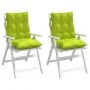 Cojines para silla respaldo bajo 2 uds tela Oxford verde brillo by , Cushions for chairs and sofas - Ref: Foro24-377704, Pric...