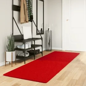 Alfombra de pelo corto OVIEDO rojo 80x250 cm