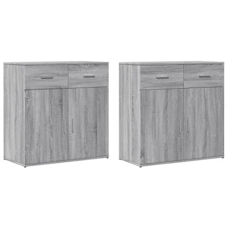 Aparadores 2 uds madera de ingeniería gris Sonoma 79x38x80 cm von , Sideboards - Ref: Foro24-3276621, Preis: 234,68 €, Rabatt: %