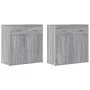 Aparadores 2 uds madera de ingeniería gris Sonoma 79x38x80 cm von , Sideboards - Ref: Foro24-3276621, Preis: 234,68 €, Rabatt: %