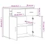 Aparadores 2 uds madera de ingeniería gris Sonoma 79x38x80 cm von , Sideboards - Ref: Foro24-3276621, Preis: 234,68 €, Rabatt: %