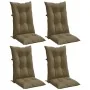 Cojines para silla respaldo alto 4 uds tela gris taupe melange von , Kissen für Stühle und Sofas - Ref: Foro24-4002371, Preis...