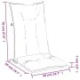 Cojines para silla respaldo alto 4 uds tela gris taupe melange von , Kissen für Stühle und Sofas - Ref: Foro24-4002371, Preis...