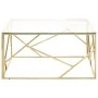 Mesa de centro dorada acero inoxidable y vidrio templado von , Couchtisch - Ref: Foro24-349954, Preis: 263,90 €, Rabatt: %