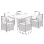 Set de comedor de jardín 7 pzas y cojines ratán sintético negro | Foro24.es | Tu tienda online para hogar, jardín y más Foro24.es