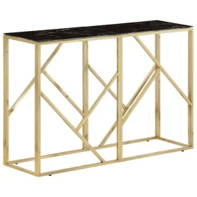 Mesa consola acero inoxidable dorado y vidrio templado by , Side tables - Ref: Foro24-349996, Price: 194,37 €, Discount: %