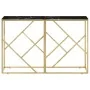Mesa consola acero inoxidable dorado y vidrio templado by , Side tables - Ref: Foro24-349996, Price: 194,37 €, Discount: %