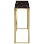Mesa consola acero inoxidable dorado y vidrio templado by , Side tables - Ref: Foro24-349996, Price: 194,37 €, Discount: %