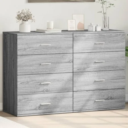 Aparadores 2 uds madera de ingeniería gris Sonoma 60x39x80 cm by , Sideboards - Ref: Foro24-3276628, Price: 182,67 €, Discoun...
