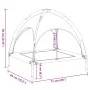 Cama para perros con dosel antracita tela oxford y acero de , Camas para perros - Ref: Foro24-172597, Precio: 33,07 €, Descue...