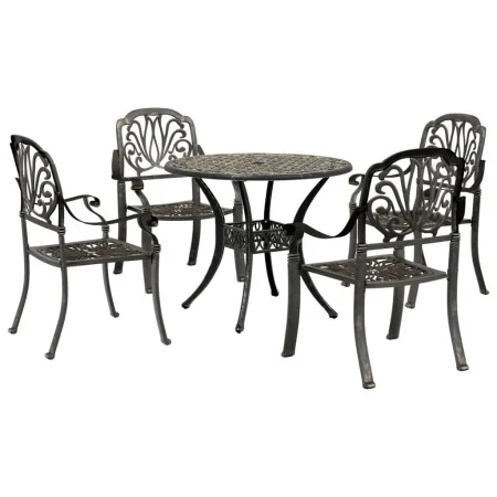 Juego de comedor de jardín 5 piezas aluminio fundido bronce de , Conjuntos de jardín - Ref: Foro24-3216326, Precio: 871,60 €,...