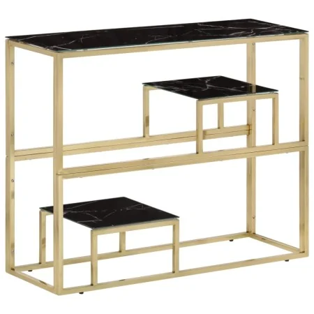 Mesa consola acero inoxidable dorado y vidrio templado | Foro24.es | Tu tienda online para hogar, jardín y más Foro24.es