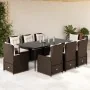 Set comedor para jardín 9 pzas y cojines ratán sintético marrón von , Gartensets - Ref: Foro24-3262846, Preis: 1,00 €, Rabatt: %