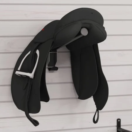 Soporte de silla montura de pared plegable hierro negro by , Saddle stands - Ref: Foro24-172438, Price: 19,88 €, Discount: %