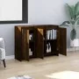 Aparador de madera de ingeniería roble ahumado 102x33x75 cm by , Sideboards - Ref: Foro24-813014, Price: 73,19 €, Discount: %