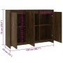 Aparador de madera de ingeniería roble ahumado 102x33x75 cm by , Sideboards - Ref: Foro24-813014, Price: 73,19 €, Discount: %