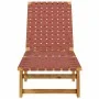 Tumbona de madera maciza de acacia y tela roja by , Loungers - Ref: Foro24-366508, Price: 123,59 €, Discount: %