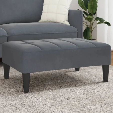 Reposapiés de terciopelo gris oscuro 77x55x31 cm by , Ottomans - Ref: Foro24-4007385, Price: 67,75 €, Discount: %