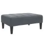 Reposapiés de terciopelo gris oscuro 77x55x31 cm by , Ottomans - Ref: Foro24-4007385, Price: 67,75 €, Discount: %