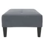 Reposapiés de terciopelo gris oscuro 77x55x31 cm by , Ottomans - Ref: Foro24-4007385, Price: 67,75 €, Discount: %